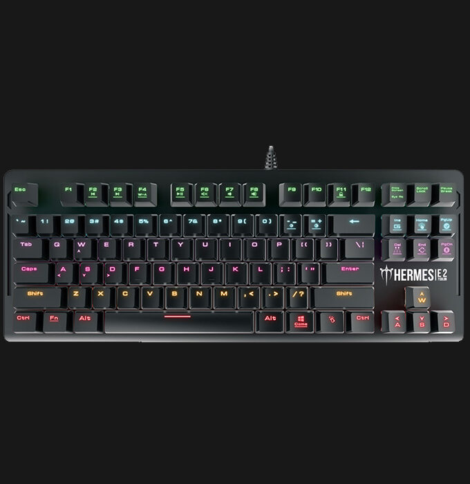 Gamdias Hermes E2 RGB Mechanical Gaming Keyboard | Best Quality & Lowest Price | Only Certified Dealer in Pakistan | Shop Now TEXONWARE - GAMDIAS Certified Mechanical Gaming Switches. - Textured and contoured keycaps provide maximum grip. - High-quality and durable metal faceplate. - Dynamic and vivid lighting patterns.
