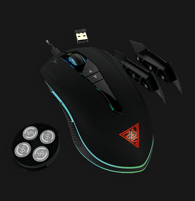 Gamdias Hades M1 Wired & Wireless RGB Gaming Mouse | Best Quality & Lowest Price | Only Certified Dealer in Pakistan | Shop Now TEXONWARE - With customizable 10,800 DPI steps make your gaming skill ultra-accurate. - 10 million clicks of the long-lasting lifecycle. - 7 smart programmable keys for strategic assignment. - Multiple grip style with 2 sets of interchangeable magnetic side panels. - Weight Tuning System (5gx4) - Gamdias HERA Software is compatible.