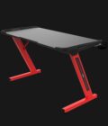 The next-gen gaming desk features a carbon fiber surface combining the concept of mousemat and desk into one layer; work and game on the smooth and responsive surface of DAEDALUS E2. • Carbon Fiber Surface • Cup Holder / Headset Holder • Steel Frame Construction