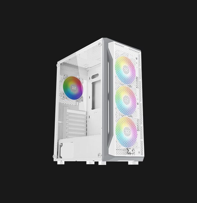 Xigmatek Gaming X Arctic Features: • 0.5mm Thickness Chassis Structure • 2x 2.5" Storage or 2x 3.5" Storage Support • 4x X20A Arctic ARGB Fans Pre-Installed • Elegant Metallic Design Front Panel • Front 360mm, Top 240mm, Rear 120mm Liquid Cooling Supported • Left Tempered Glass Side Panel • Power, Reset, LED, 2x USB 2.0, 1x USB 3.0, Audio Jack • Superior Airflow and Ventilation Chassis Design • Up to 6x 120mm or 3x 120mm and 3x 140mm Fan Support Warranty: 7 Days Checking Warranty