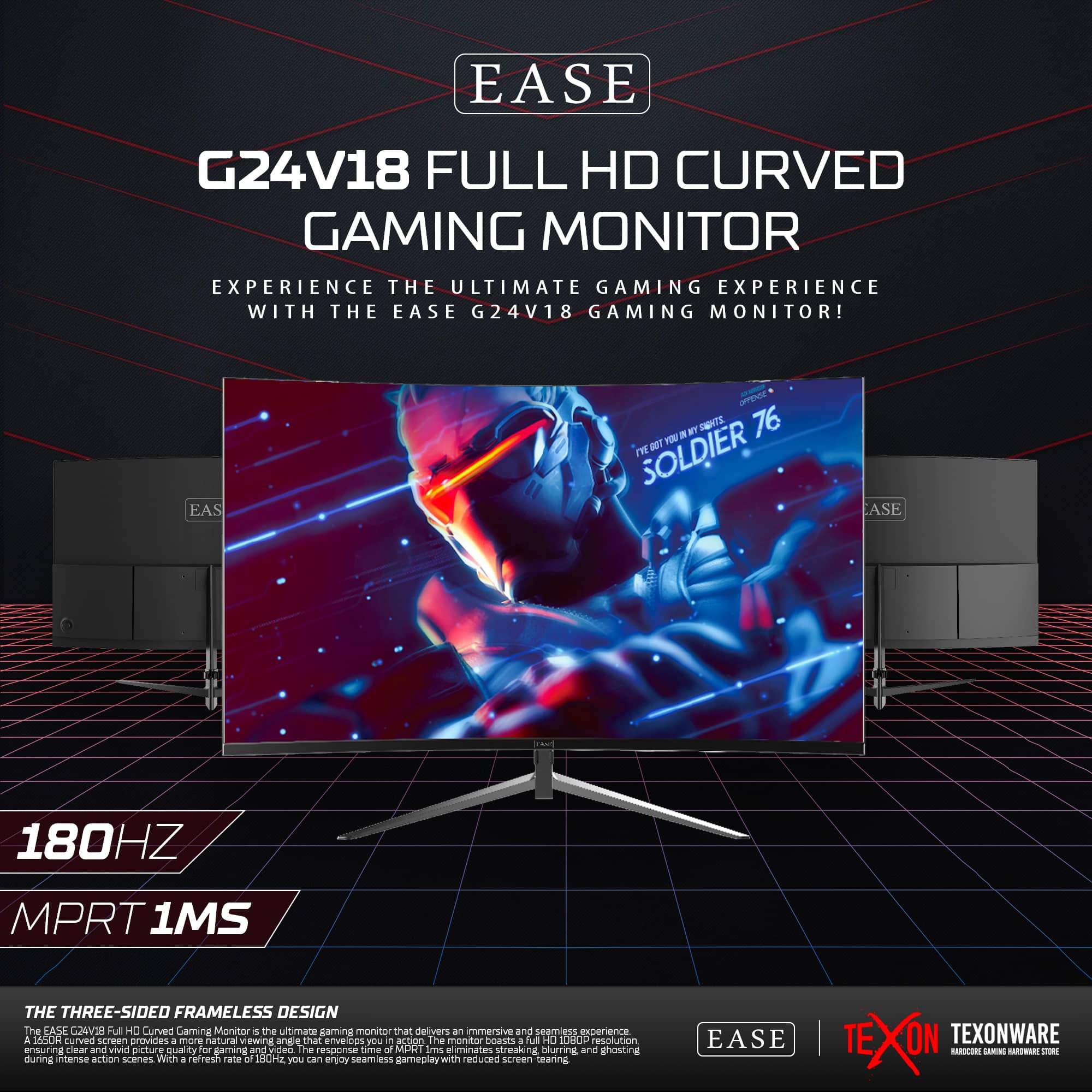 EASE G24V18 Full HD Curved Gaming Monitor