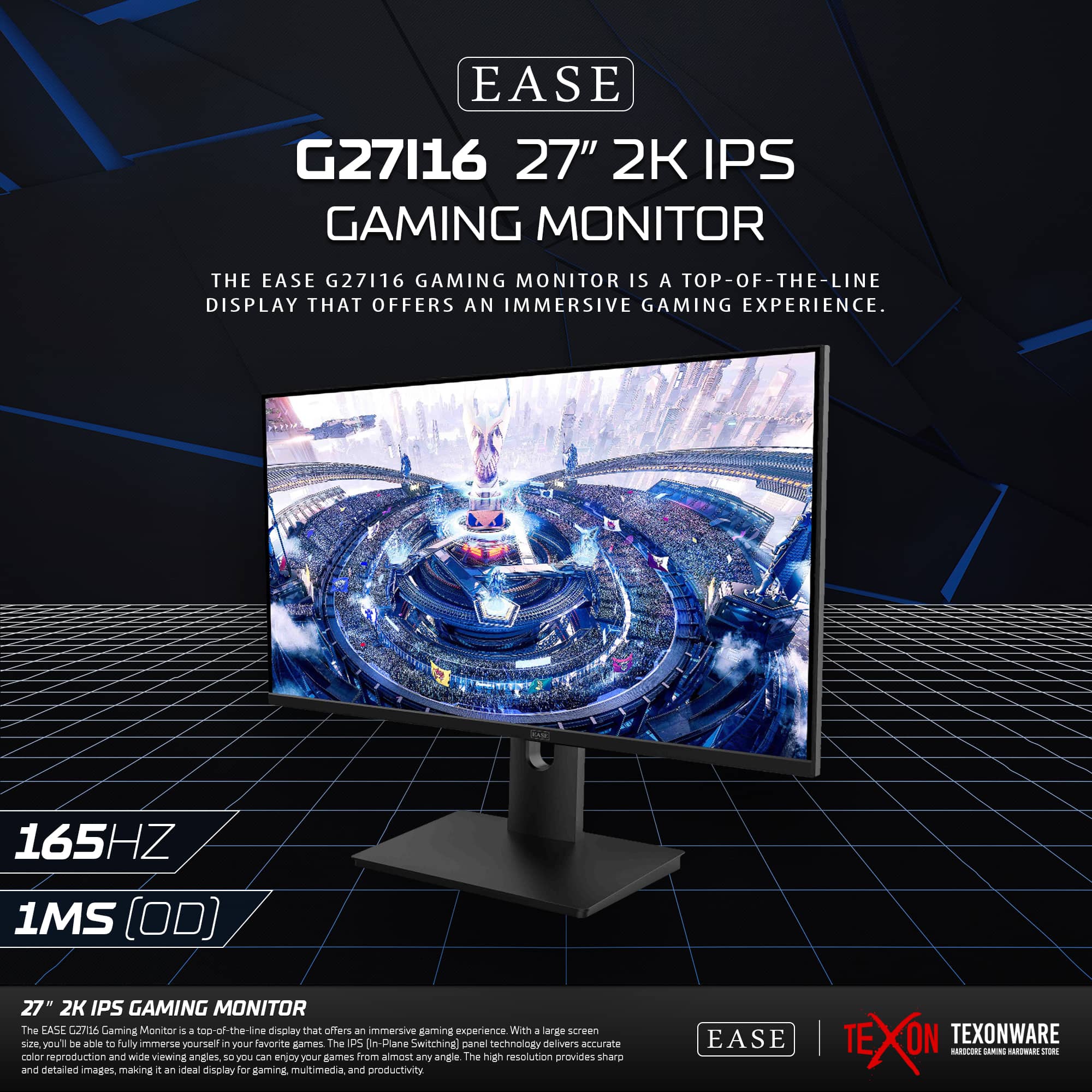 EASE G27I16 27″ 2K IPS Gaming Monitor