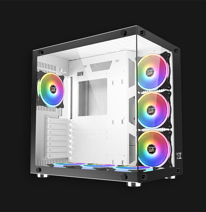 Xigmatek Aquarius Plus White Features: • 2x 2.5" Storage and 2x 3.5" Storage Support • 7x AY120 ARGB Fans Pre-Installed • Dual Sided Tempered Glass Chassis • Dynamic Programmed Multi-Mode Remote Control Rainbow RGB Display • Power, Reset, 2x USB 3.0, 1x USB 2.0, Audio Jack • Seamless Glasses See Through Front Panel • Superior Airflow and Ventilation Chassis Design • Top 360mm, MB Tray 360mm, Rear 120mm Liquid Cooling Supported • Up to 10x 120mm Fan Support Warrarnty:7 Days Checking Warranty