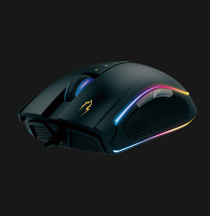 Gamdias Zeus P2 RGB Gaming Mouse | Best Quality & Lowest Price | Only Certified Dealer in Pakistan | Shop Now TEXONWARE - 16.8 million customizable double RGB light streams. - 16000 DPI pixel-precise tracking optical sensor. - 20 million clicks of the long-lasting lifecycle. - 8 smart programmable keys for strategic assignment. - Well-rounded design fit most hand configurations. - Gamdias HERA Software is compatible.