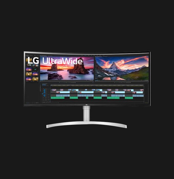 LG 38WN95C-W 38 Inch QHD 144Hz G-Sync UltraWide Curved Monitor