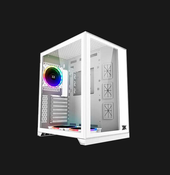 Xigmatek Aquarius S Arctic Tempered Glass ARGB Mid Tower Chassis